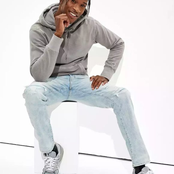 AE Super Soft Fleece Icon Hoodie Gray - Picture 5 of 5